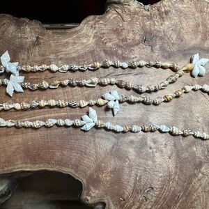 Brown and white shell necklace